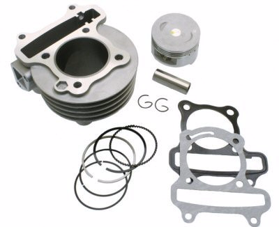Cylinder Kit - Universal Parts QMB139 50mm Big Bore Cylinder Kit Upgrade to 83cc for WOLF V50 > Part #151GRS258