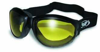 Riding Glasses - Eliminator Style Riding Glasses with Yellow Tint Lenses > Part #GL-ELIM-YELLOW