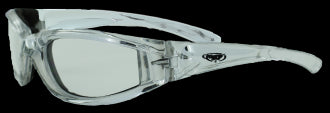 Riding Glasses - FlashPoint CF CL Style Riding Glasses with Silver Frames > Part #GL-FP-CF-CL-SILV