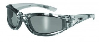 Riding Glasses - FlashPoint CF FM Style Riding Glasses with Silver Frames > Part #GL-FP-CF-FM-SILV